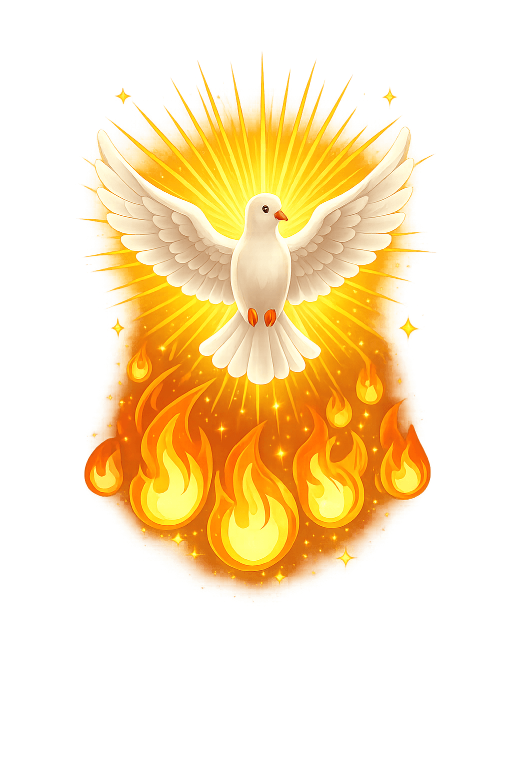 Espíritu Santo — paloma con llamas de Pentecostés